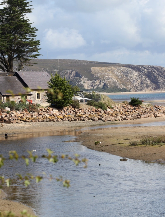 Golygfa brydferth o Abersoch, Llŷn