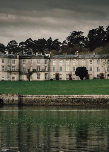 Plas Newydd mansion as seen from the water.