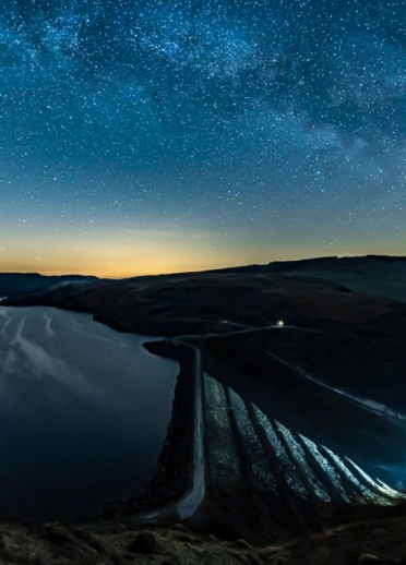 Dark skies above Llyn Brianne.
