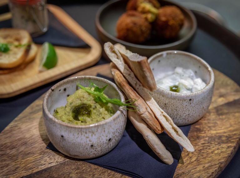 small dishes with food