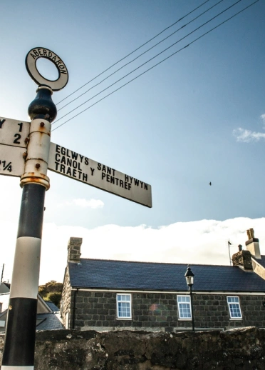 Arwyddion ffordd yn Aberdaron