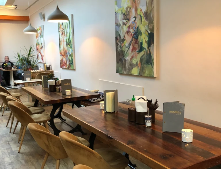 Interior of restaurant