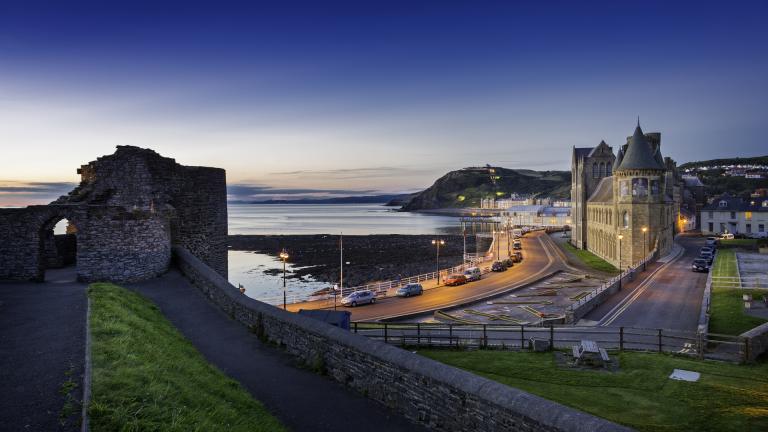 Blick auf Aberystwyth vom Constitution Hill aus.