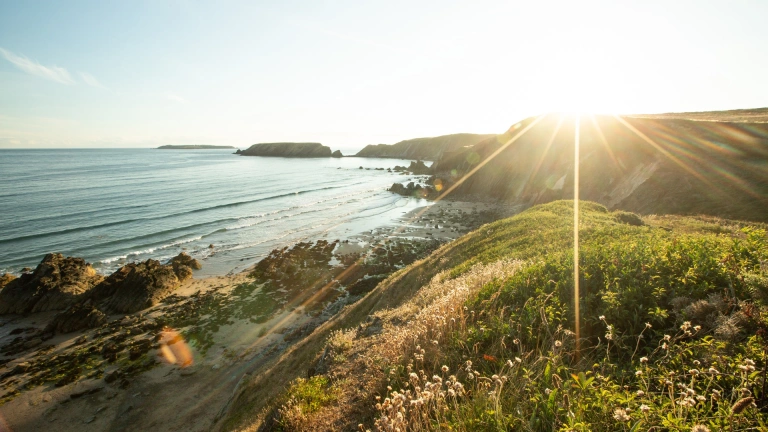 sea viewed from a cliff
