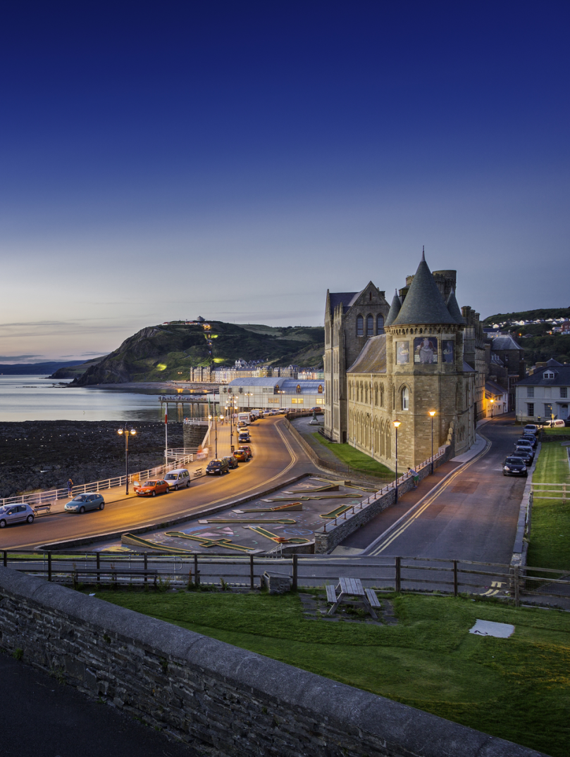 Blick auf Aberystwyth vom Constitution Hill aus.