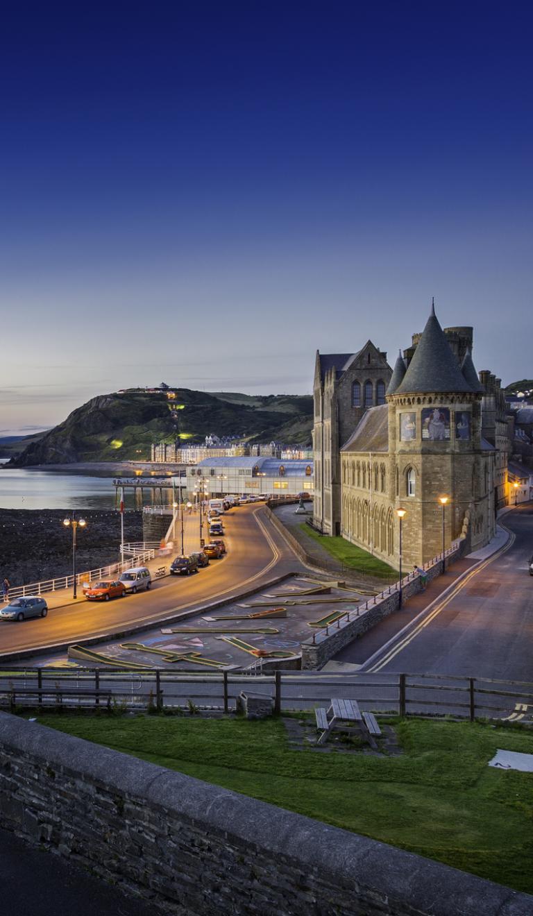 Blick auf Aberystwyth vom Constitution Hill aus.